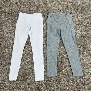 Set of white and gray leggings size S